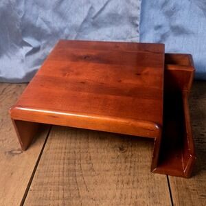 Eldon Vintage Mahogany Wood Phone Stand Organizer